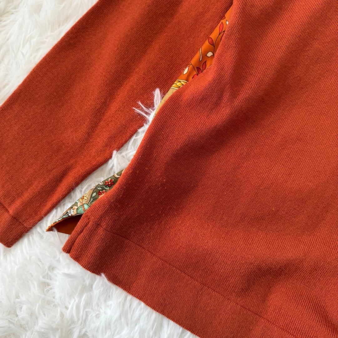 ETRO ミラノ　スカーフ柄　ウールトップス　シルク　長袖　重ね襟