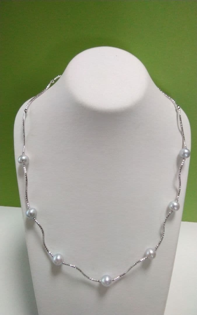 ♦値下げ↓【silver/アコヤ▪ナチュラルステーション ネック】(01╴8)