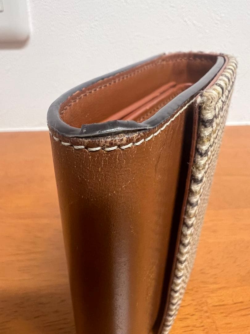 CELINE チェック柄 三つ折り財布