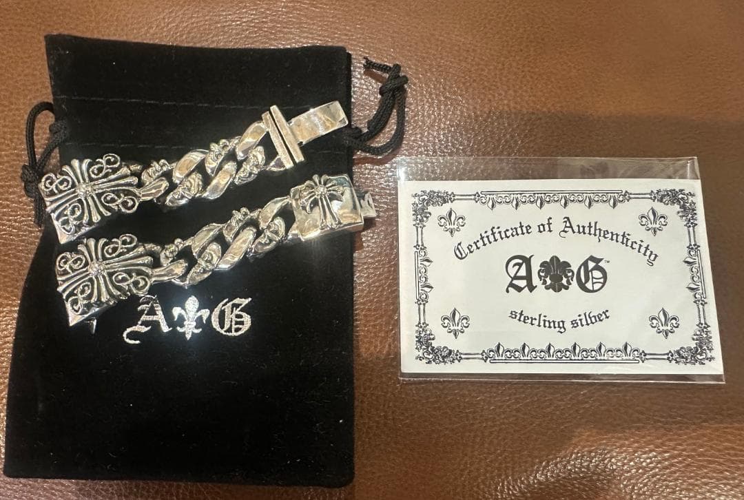 A&G ウォッチ ブレス　（ベルト）オーナメント クロス　シルバー 送料無料