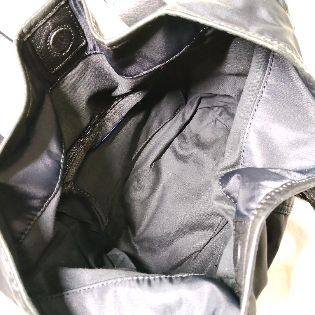 美品 BURBERRY BLUE LABEL トートバッグ メタルロゴ