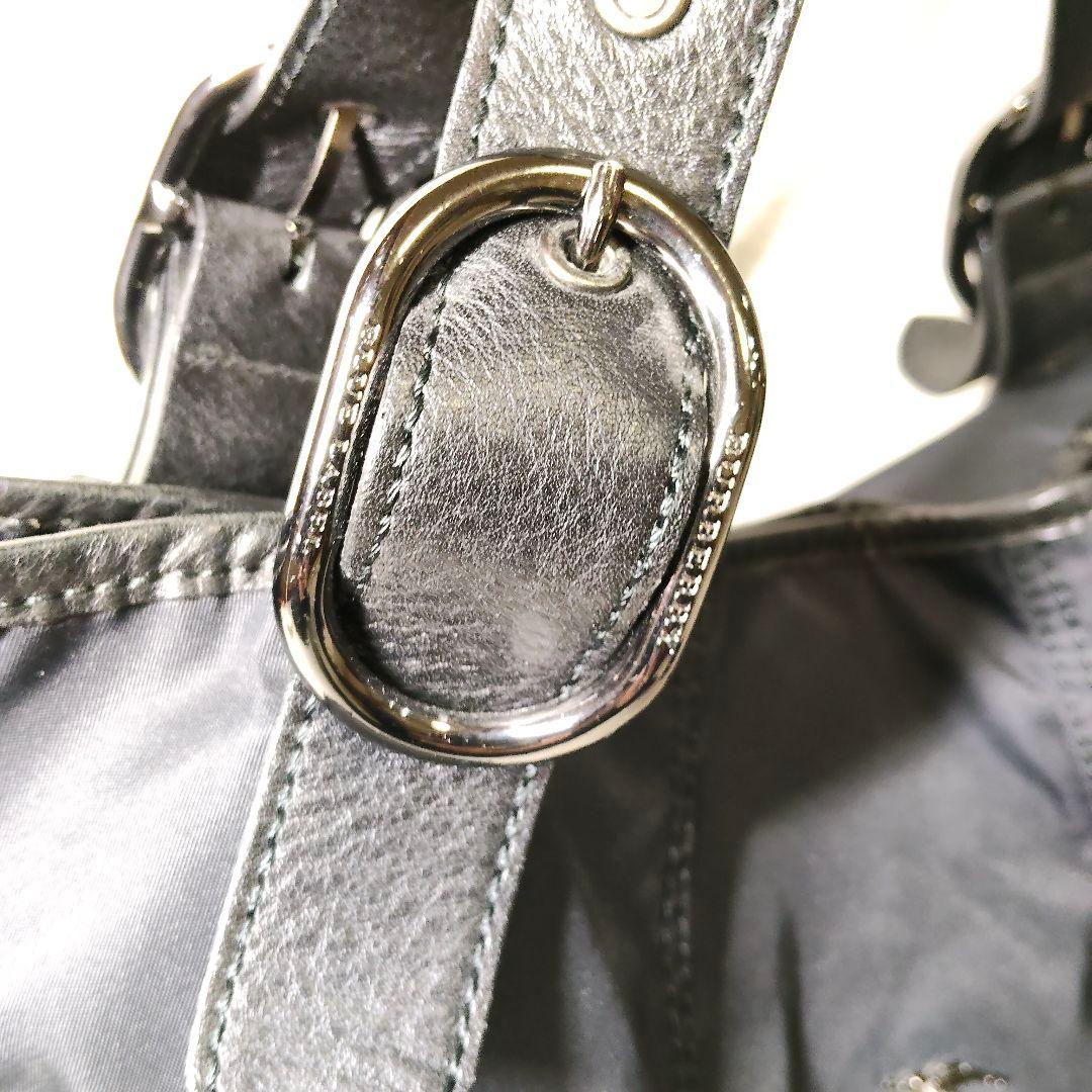 美品 BURBERRY BLUE LABEL トートバッグ メタルロゴ