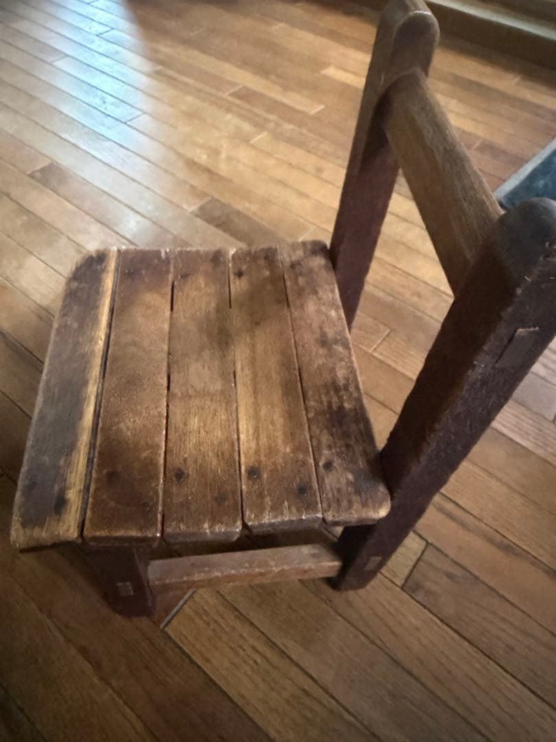 gentookidsカエルの送料も込匠　木工職人技ミニチェア　椅子天然無垢