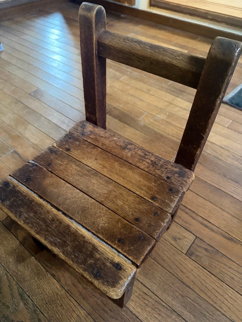 gentookidsカエルの送料も込匠　木工職人技ミニチェア　椅子天然無垢