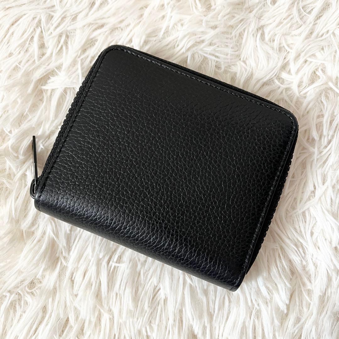 美品✨MAISON MARGIELA メゾンマルジェラ　二つ折り財布　レザー　黒