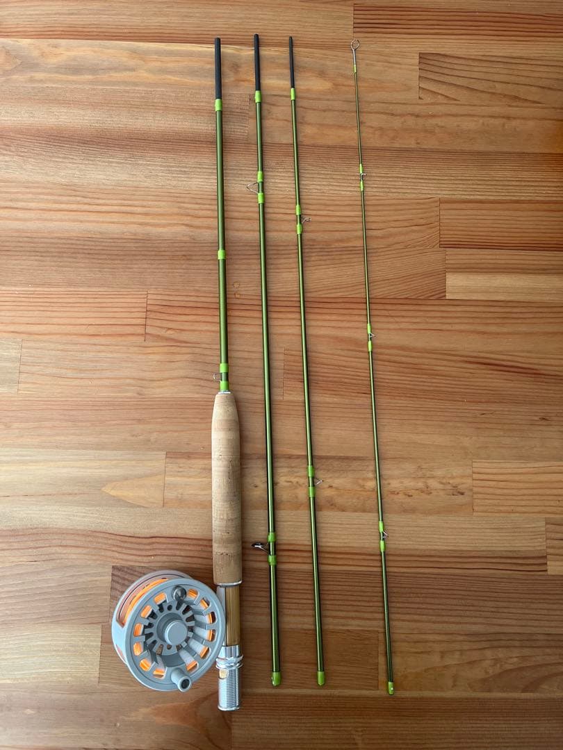 K.Bullet CREEK 3番（7ft）ロッドセット　リーダー、フライ付き