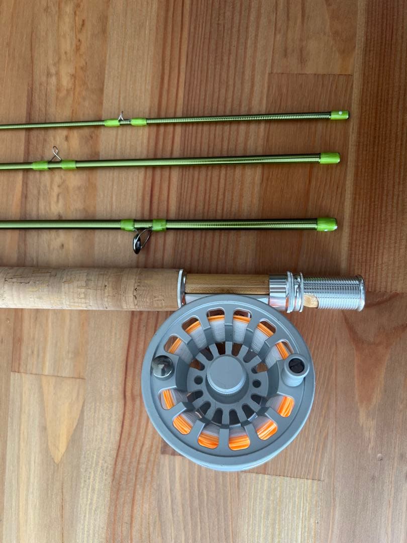 K.Bullet CREEK 3番（7ft）ロッドセット　リーダー、フライ付き