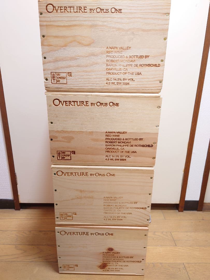 ♡OVERTURE木箱♡オヴァチュア♡ワイン木箱♡4箱セット♡