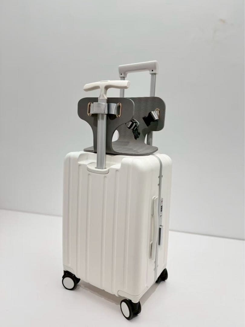 スーツケース 子どもが乗れる キャリーケース 40ℓ 機内持ち込み可 ベージュ