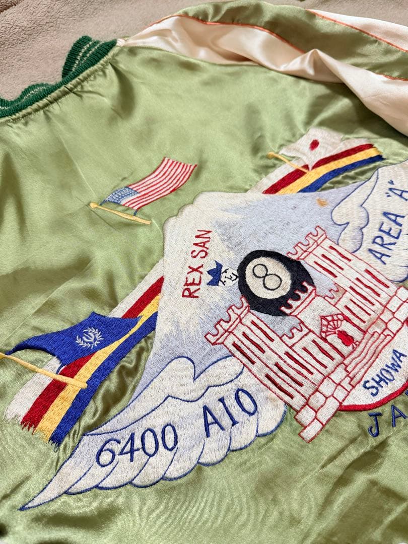 ２面用 テーラー東洋 桜 USA 日本限定 スカジャン vintage サテン