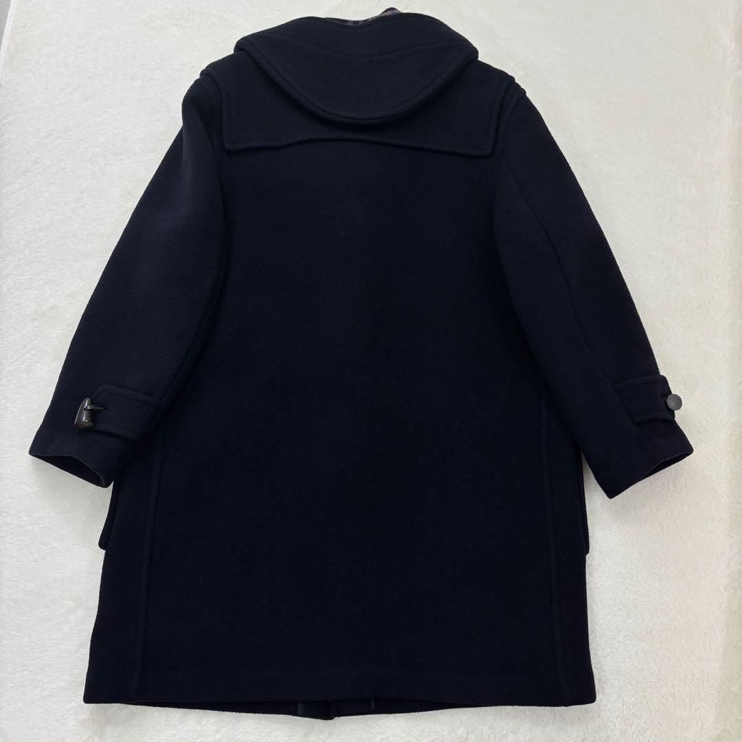 美品　バーバリーズ　ダッフルコート　ウール　ネイビー　ノバチェック　L〜XL相当