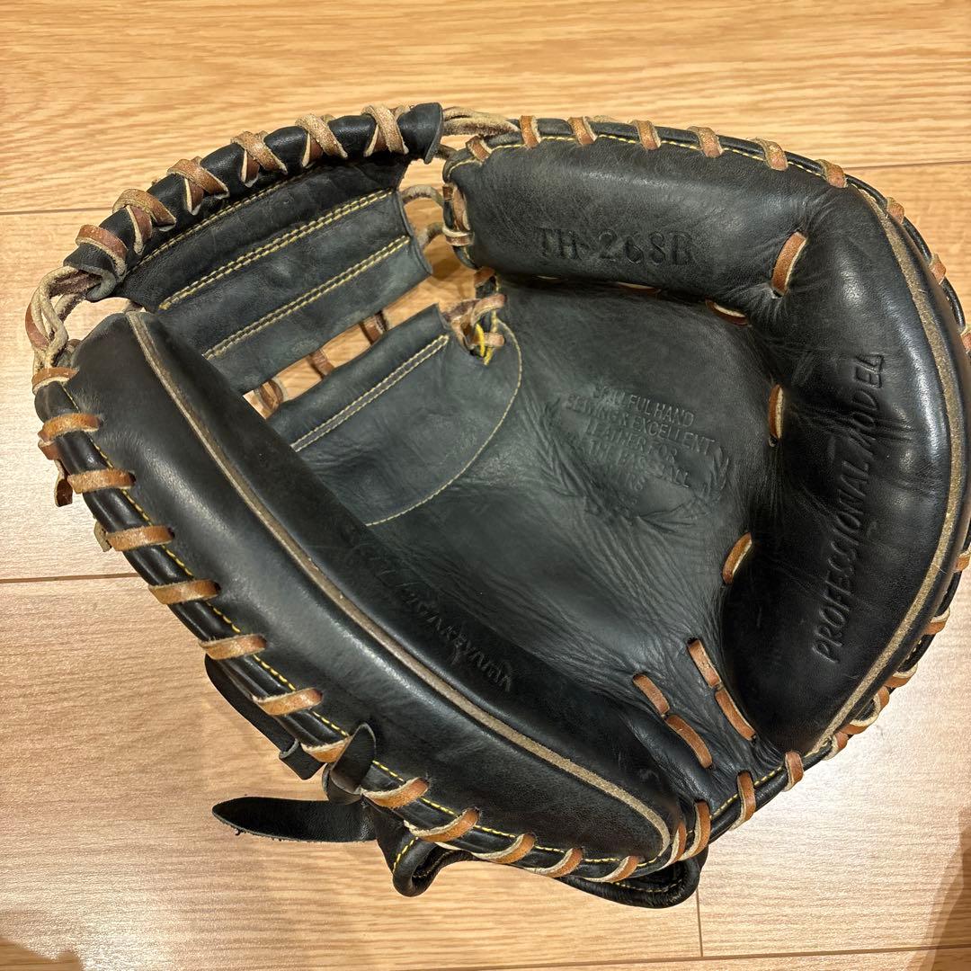 ハタケヤマ　キャッチャーミット　TH-268B ブラック　即使用可能
