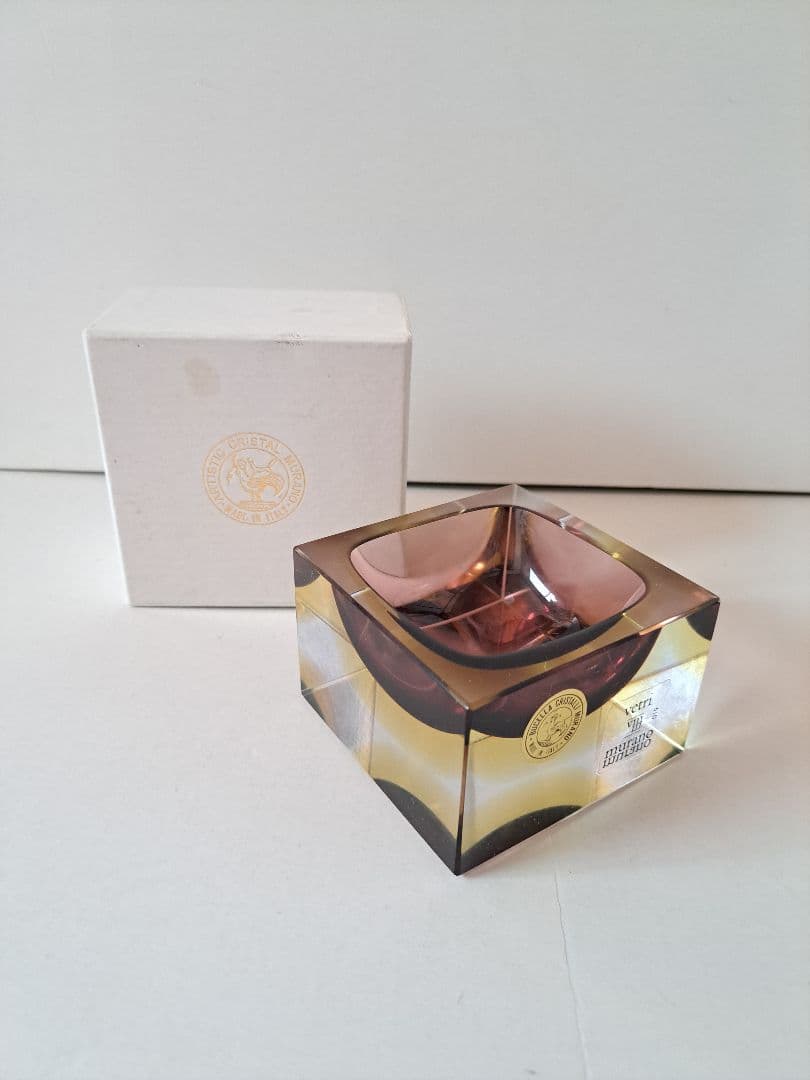 灰皿 ビンテージ ムラノ ガラス BUCELLA RENZO vetri