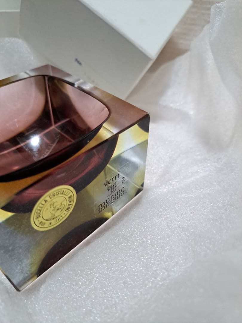 灰皿 ビンテージ ムラノ ガラス BUCELLA RENZO vetri