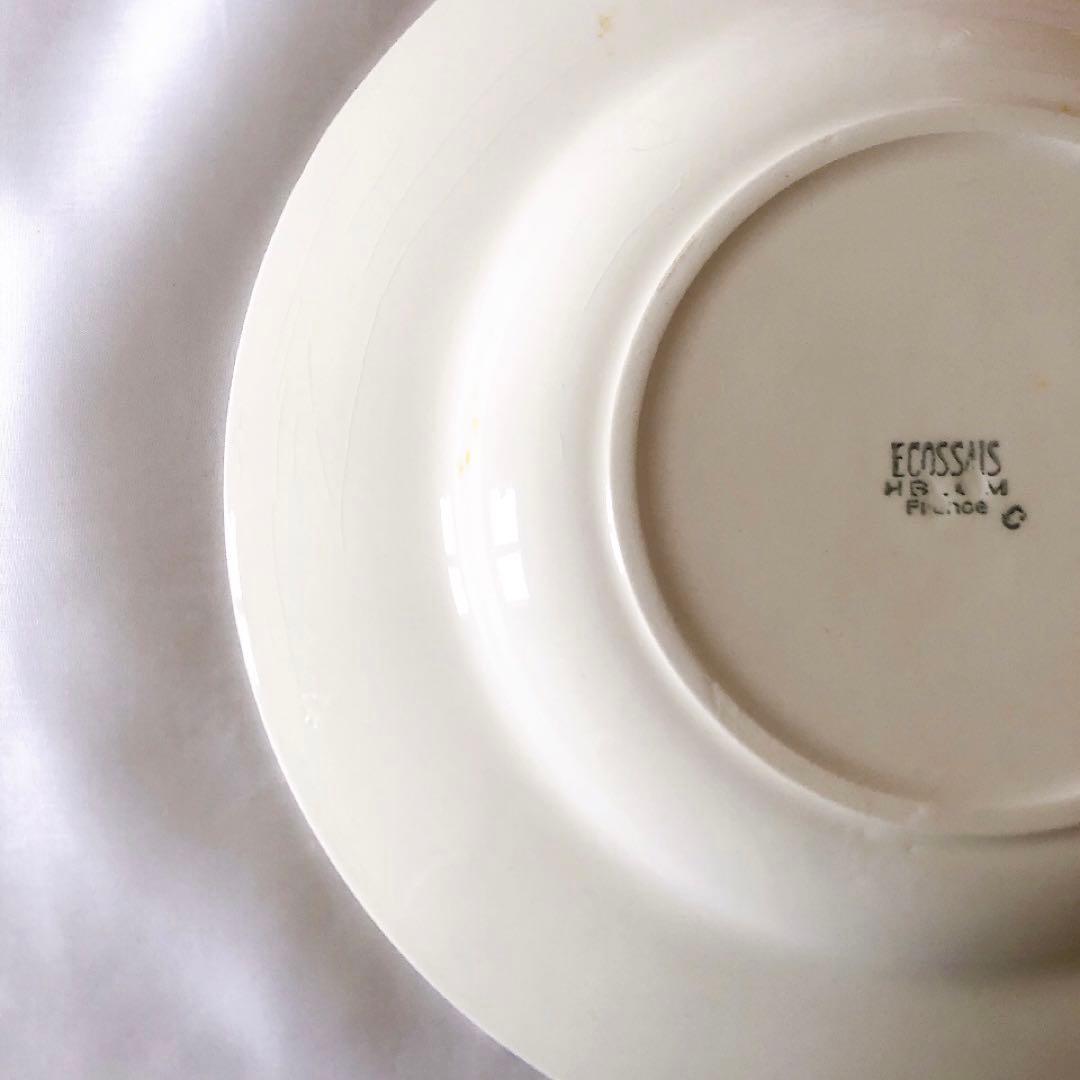 クレイユエモントロー HBCM スーププレート　B フランスアンティーク食器