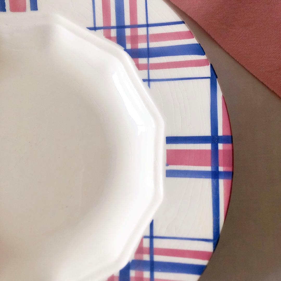 クレイユエモントロー HBCM スーププレート　B フランスアンティーク食器