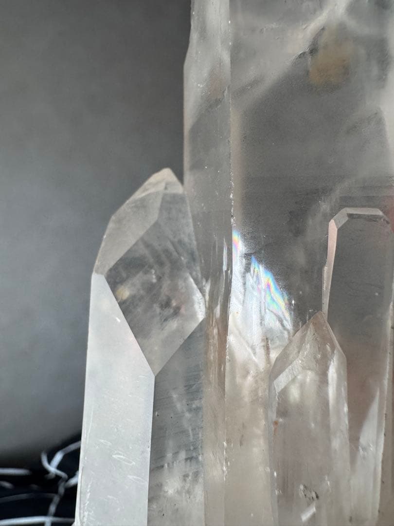 クリアクォーツ クラスター　マダガスカル産※10月中台座付き⭐︎