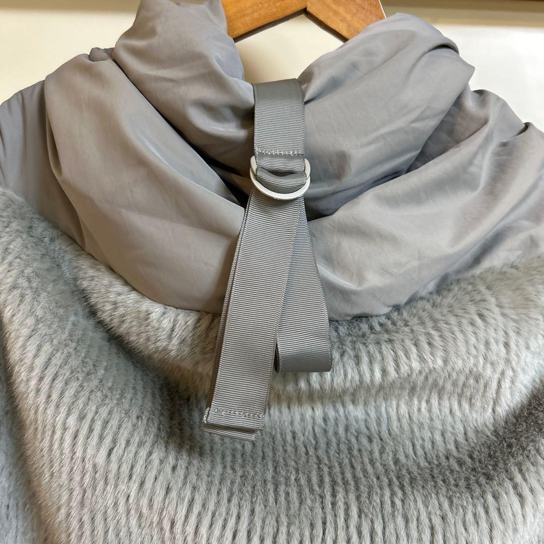 【CYAN TOKYOシアントーキョー】ストールライクファーコンビダウンベスト