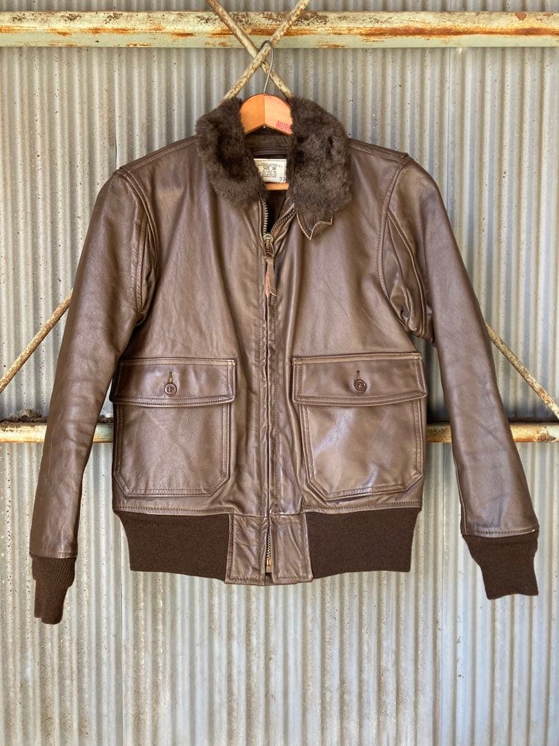 G-1 フライトジャケット 米軍 実物 USA ビンテージ 80s USN