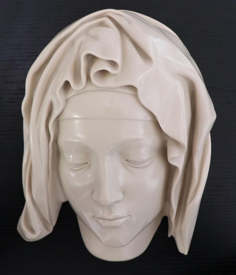 ミケランジェロ 大理石製 ピエタ頭像 特大 4kg 壁掛け メトロポリタン美術館