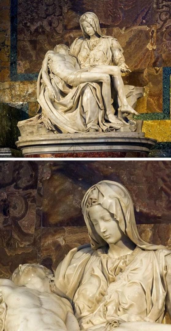 ミケランジェロ 大理石製 ピエタ頭像 特大 4kg 壁掛け メトロポリタン美術館