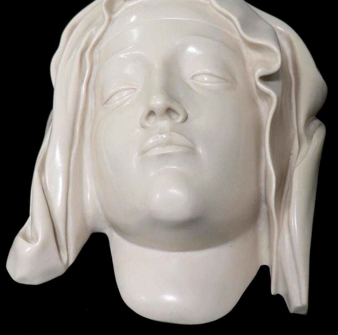 ミケランジェロ 大理石製 ピエタ頭像 特大 4kg 壁掛け メトロポリタン美術館