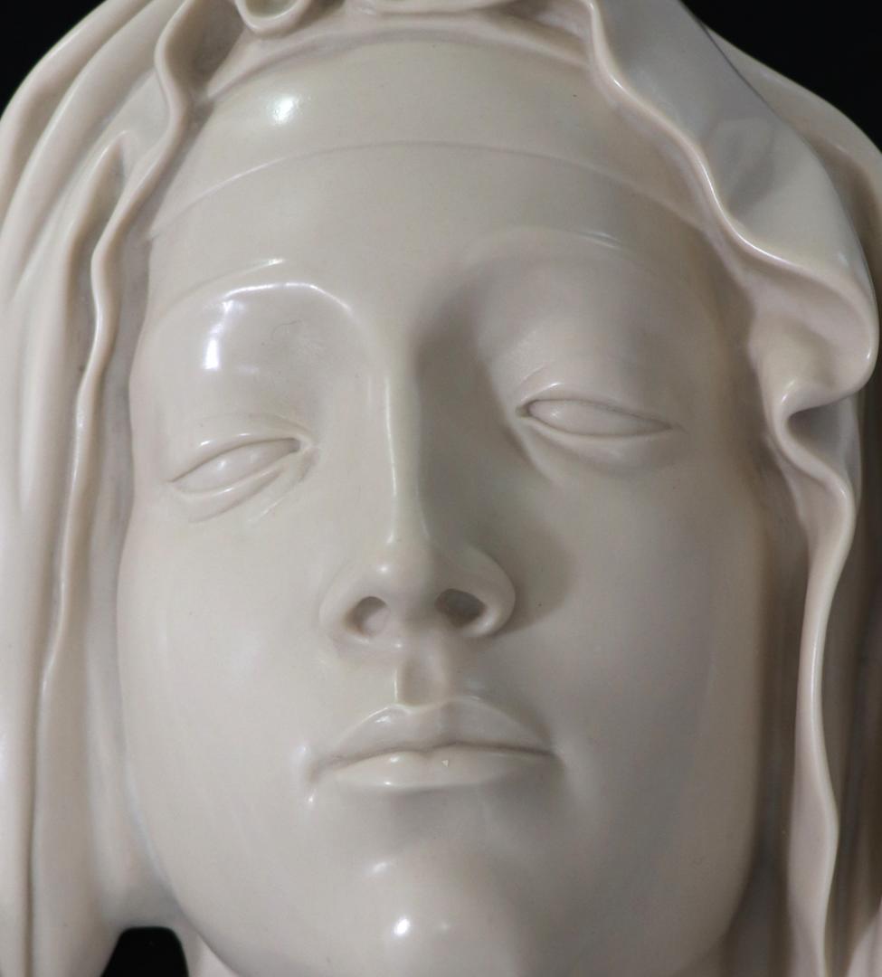 ミケランジェロ 大理石製 ピエタ頭像 特大 4kg 壁掛け メトロポリタン美術館