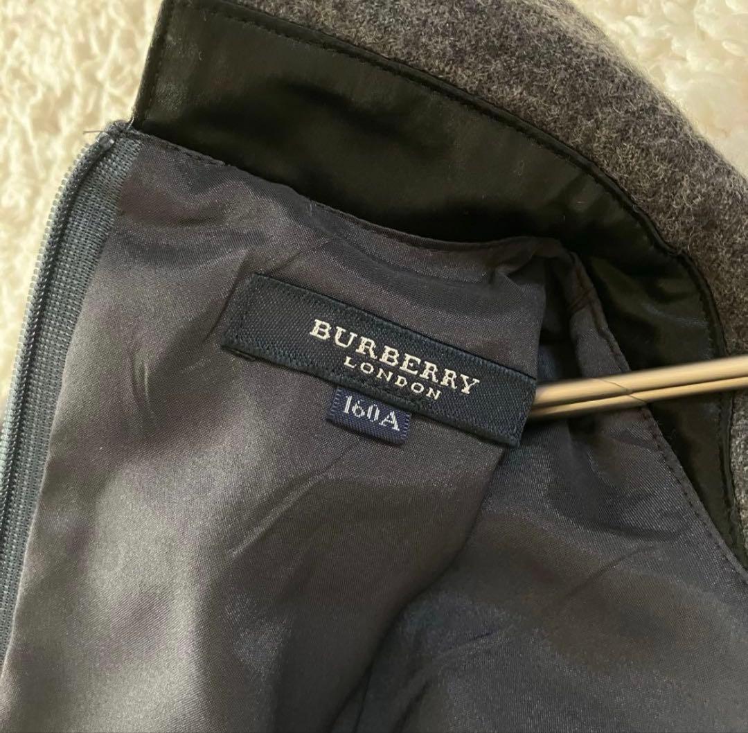 美品　バーバリーロンドン ウールワンピース丸襟　160 フォーマル日本製三陽商会