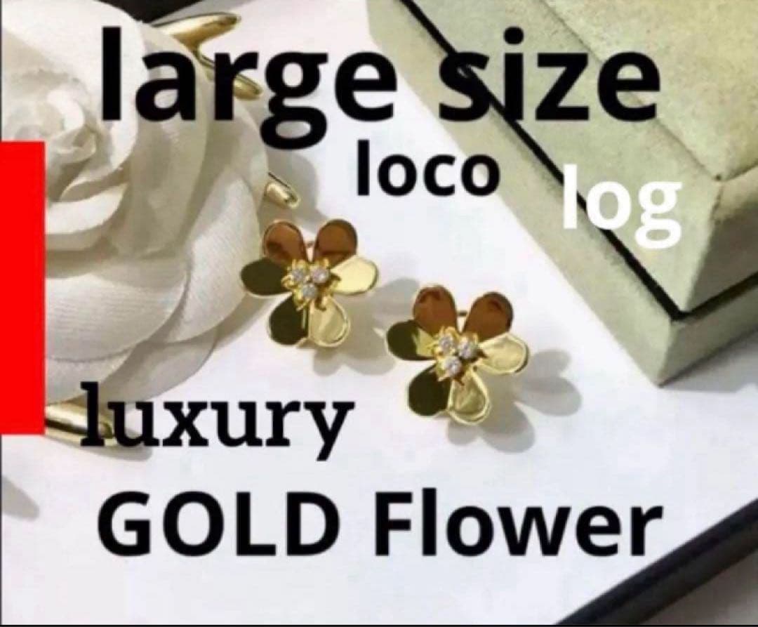 最高級✨ハイクオリティ✨ラージサイズ　ゴールド　ピアス　蒼井優　イヤリング可能‼️