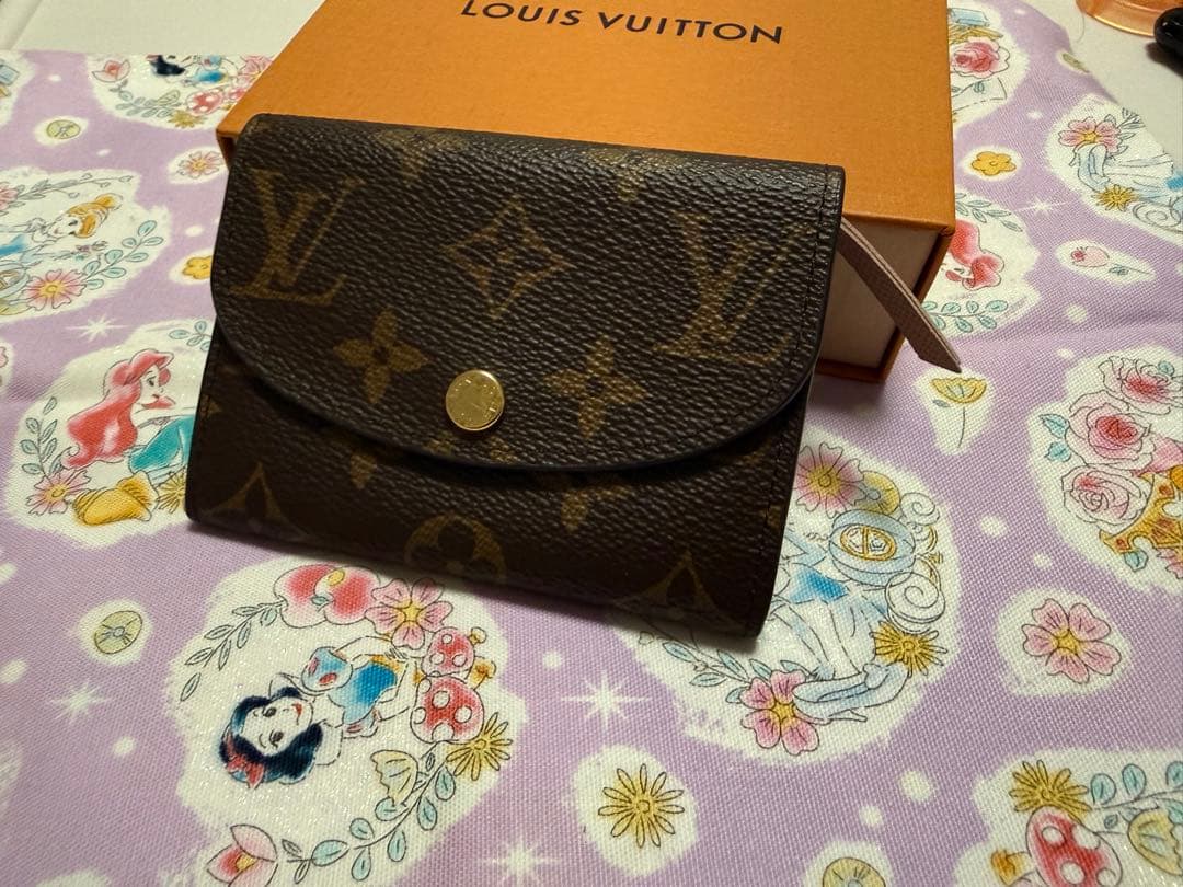 ルイヴィトン ポルトモネロザリ ピンク※イニシャル刻印あり