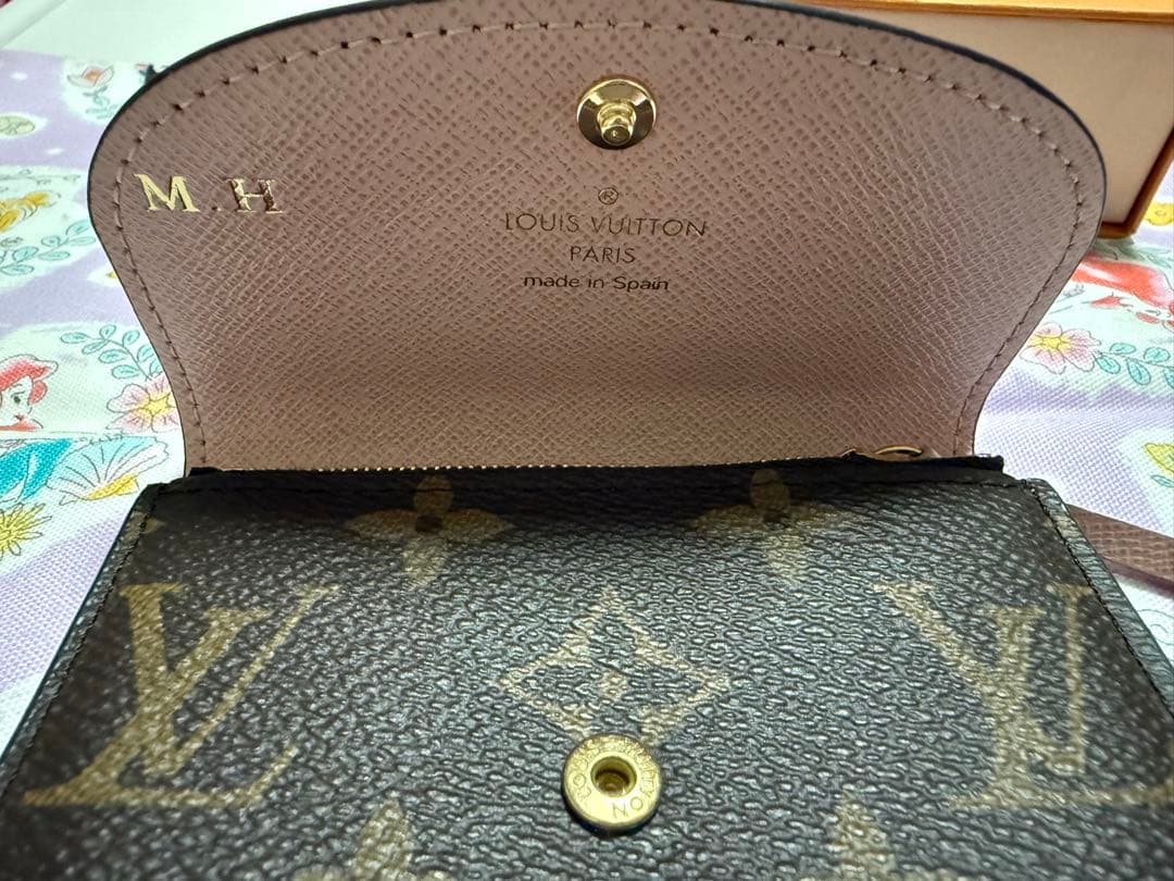 ルイヴィトン ポルトモネロザリ ピンク※イニシャル刻印あり