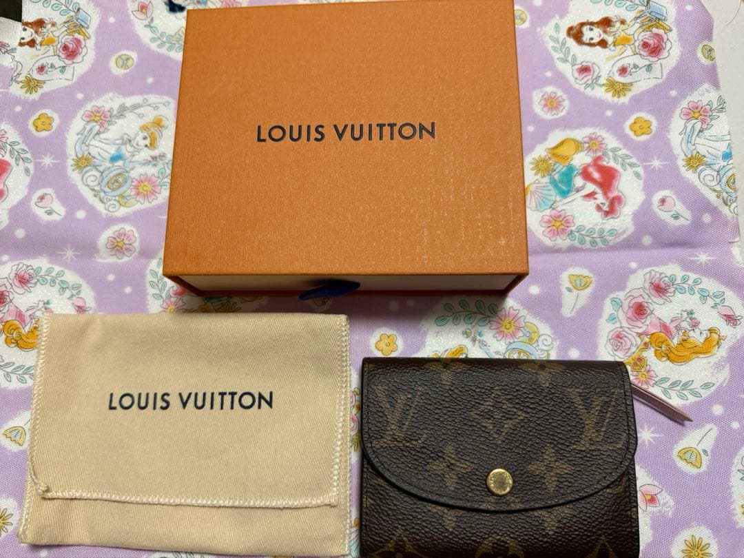 ルイヴィトン ポルトモネロザリ ピンク※イニシャル刻印あり