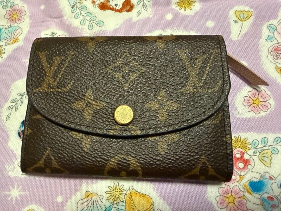 ルイヴィトン ポルトモネロザリ ピンク※イニシャル刻印あり