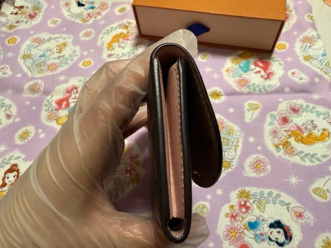 ルイヴィトン ポルトモネロザリ ピンク※イニシャル刻印あり