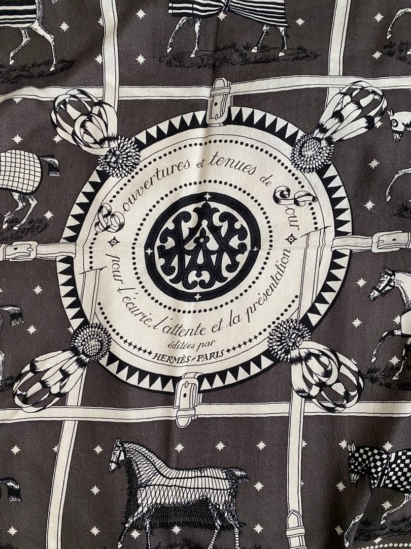 エルメス カシシル カレジェアン 馬着 カシミヤシルク