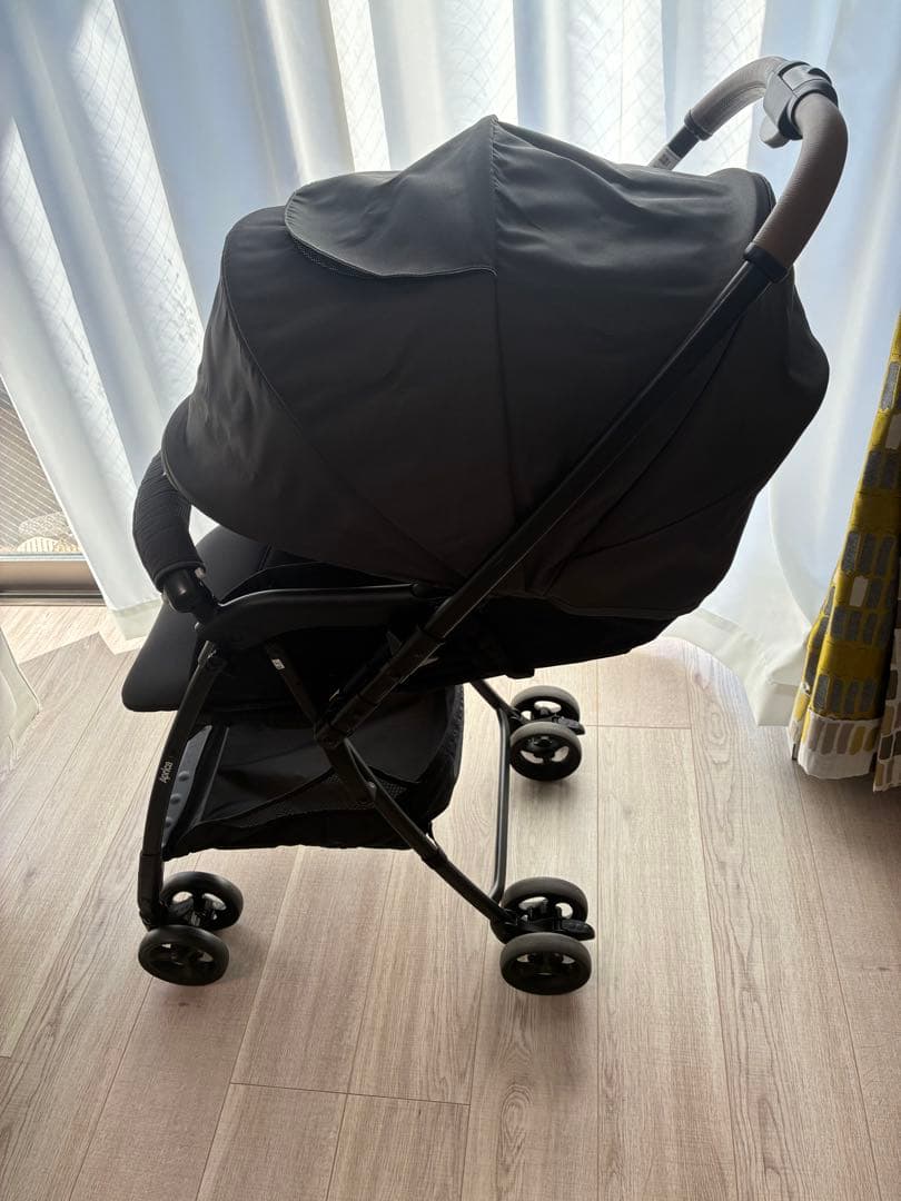 Aprica カルーンエアーメッシュ グレー ＋ レインカバー