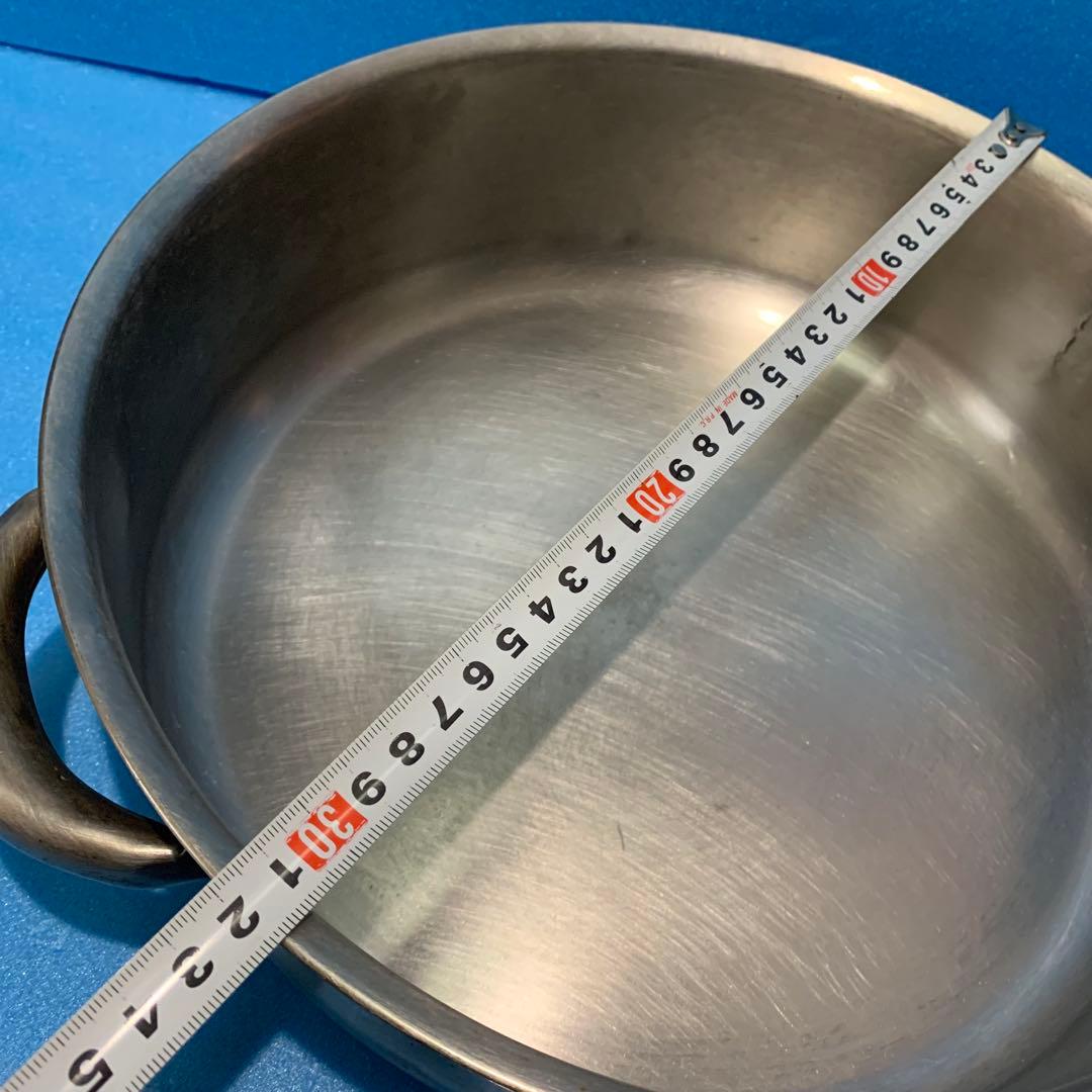 ①EBM モリブデンジ２ 30cm ステンレス フライパン 片手鍋