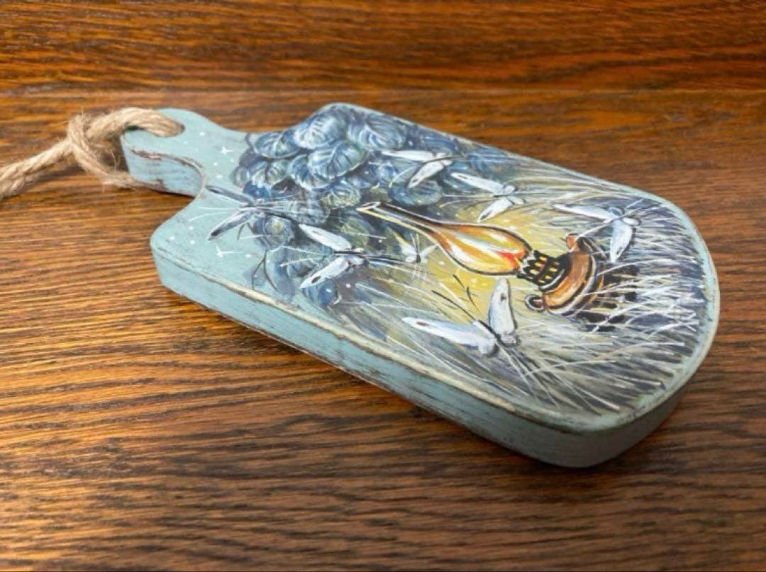 ロシア雑貨☆『霧の中のハリネズミ』木製壁掛け飾り マトリョーシカ ガリーナ作