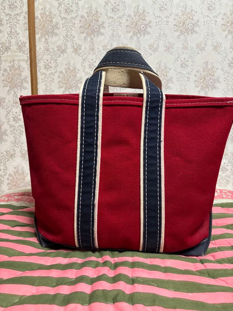 L.L.Bean 赤/ネイビー　ヴィンテージ　トートバッグ　2/15日までの価格