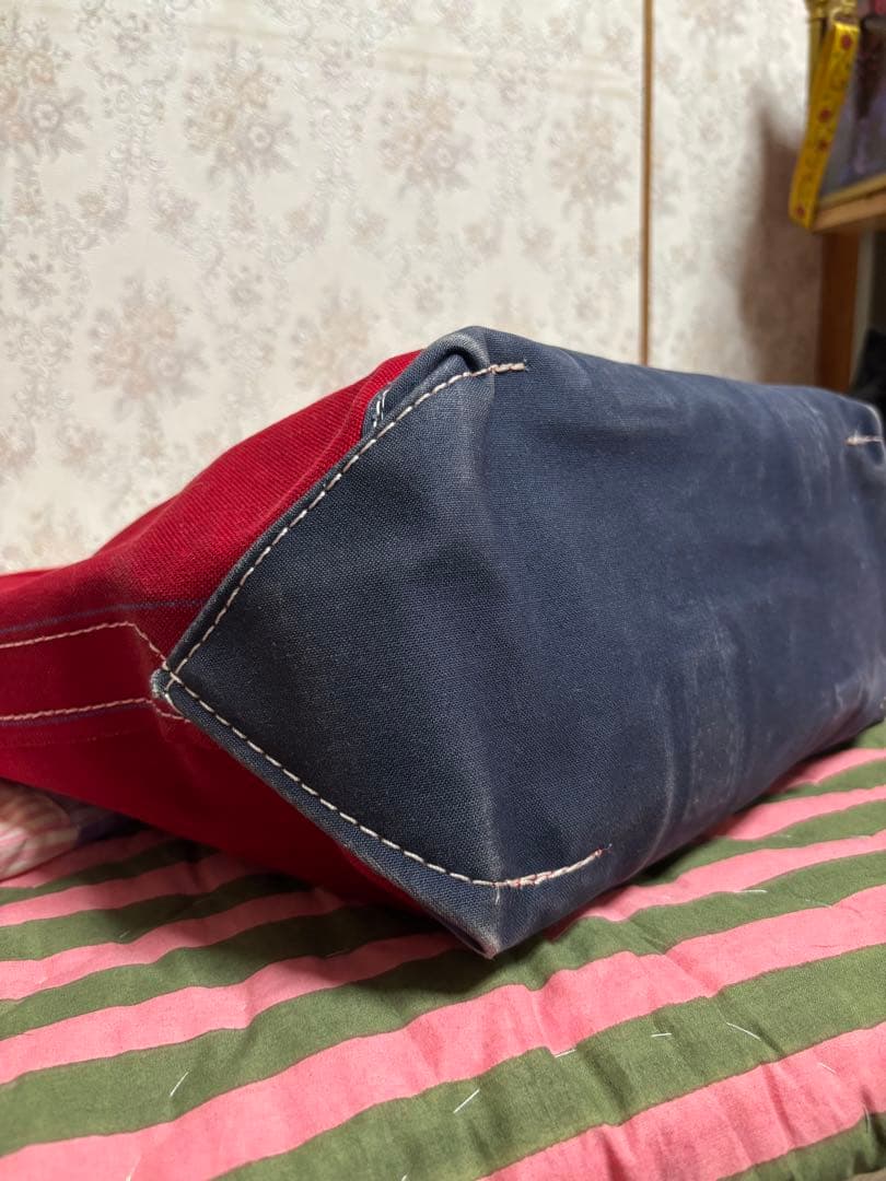 L.L.Bean 赤/ネイビー　ヴィンテージ　トートバッグ　2/15日までの価格