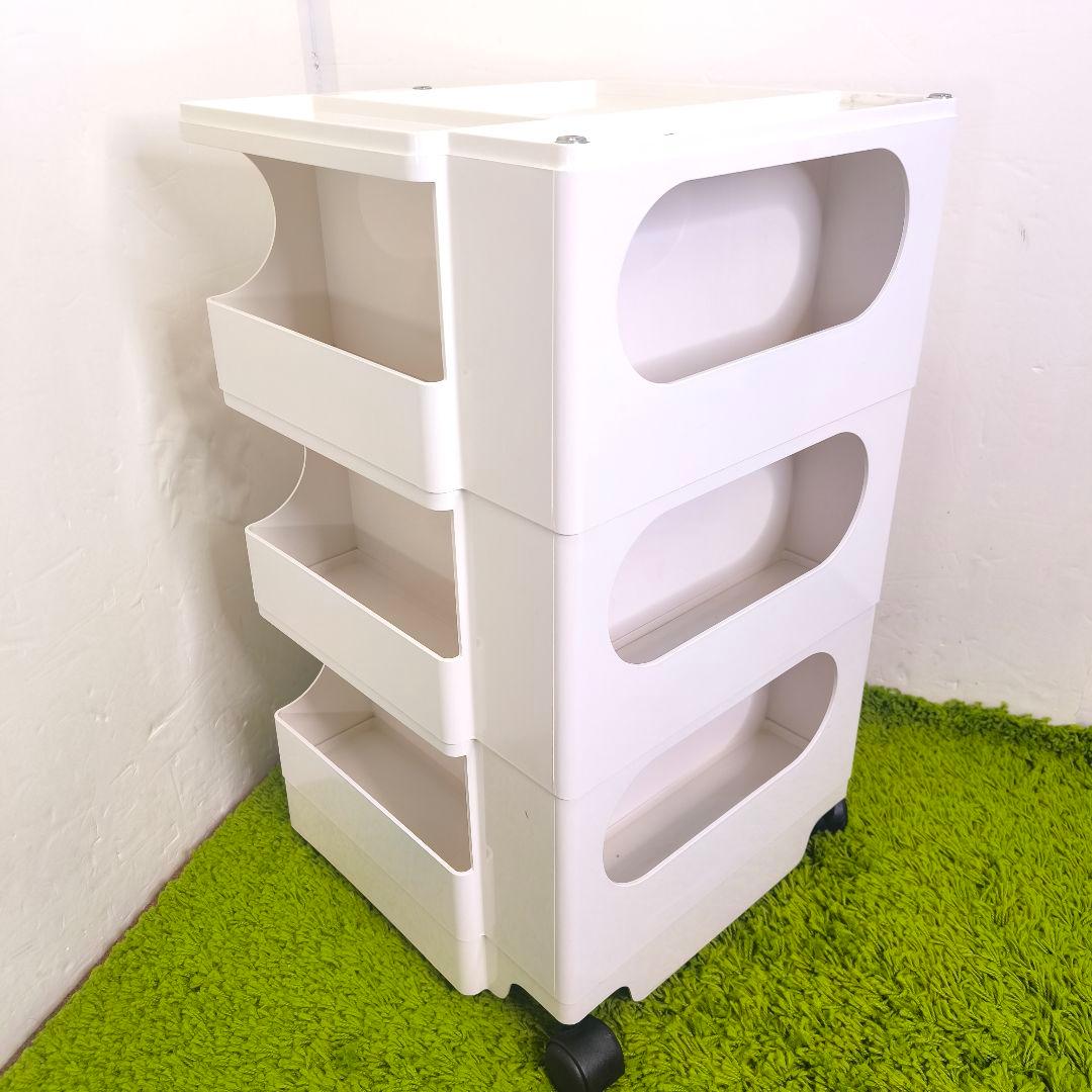 【正規品】B-LINE ボビーワゴン 3段3トレイ ホワイト