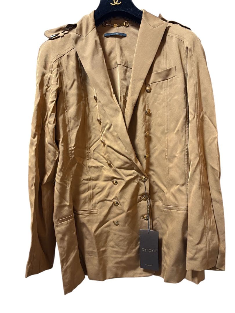 GUCCI 未使用ヴィンテージ 2011年 シルク スプリングコート タグ付き