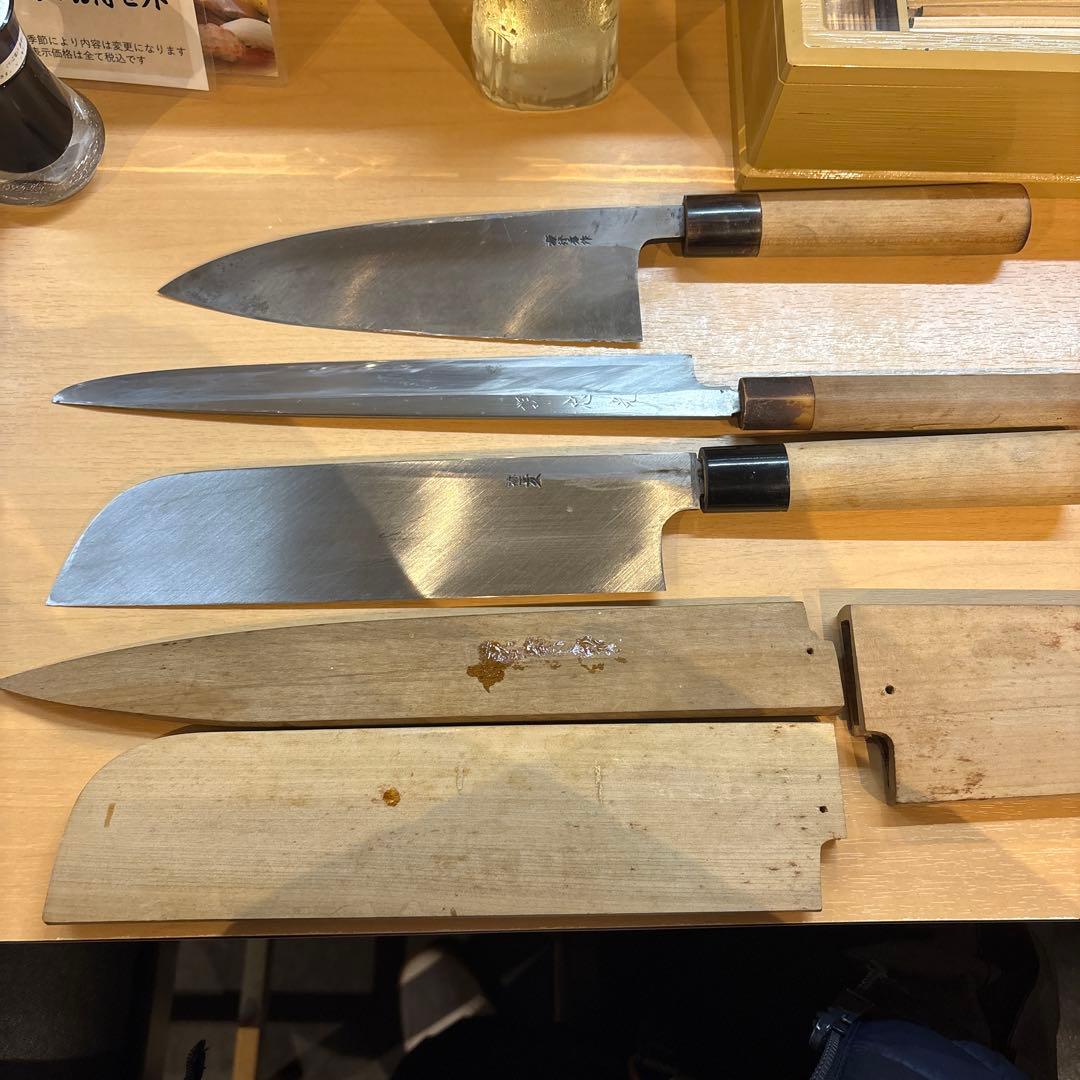 包丁セット 高炭素鋼 3本 木製ケース付き