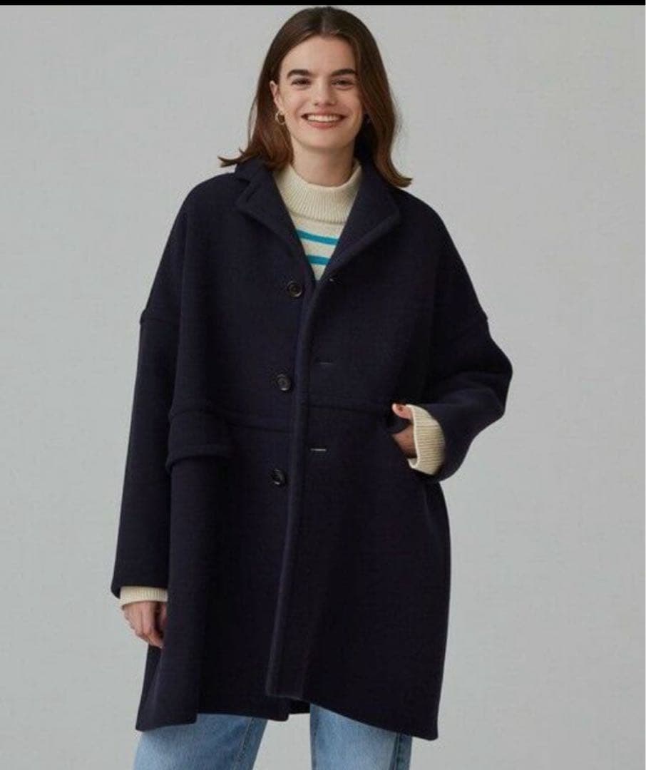 お値下げマカフィー パイルメルトンオーバーサイズドコート チェスターコート 36