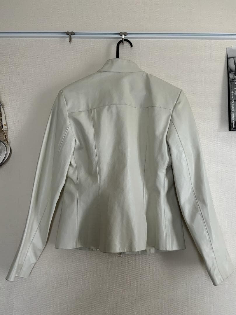 ジャケット・アウター Vera Pelle white leather jacket