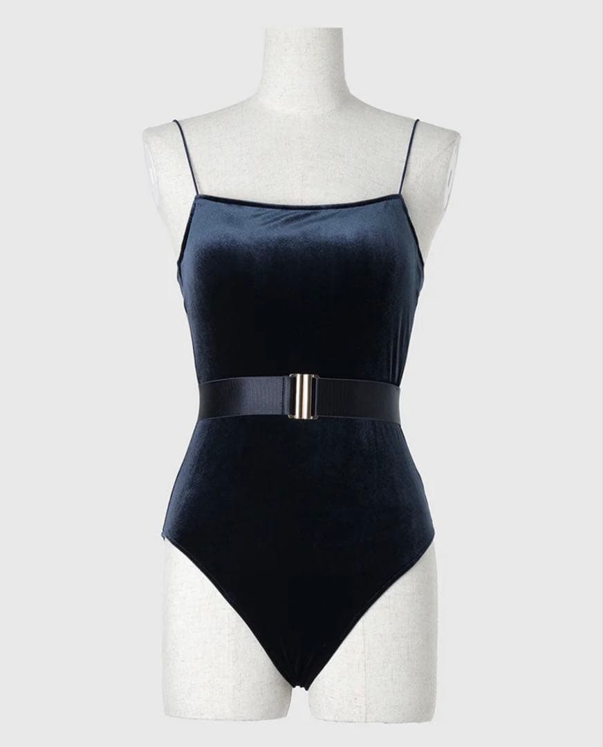 anuans アニュアンス　ベルテッドワンピーススイムウェア