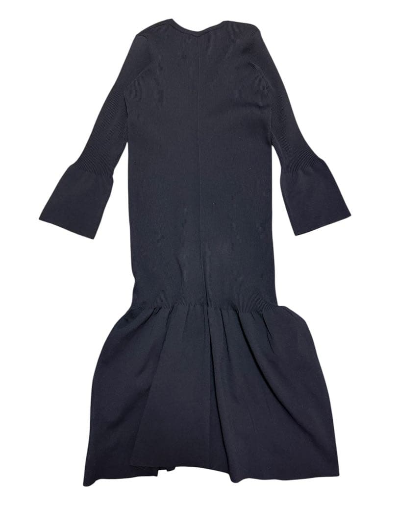 美品　emmi リブニットワンピース ネイビー