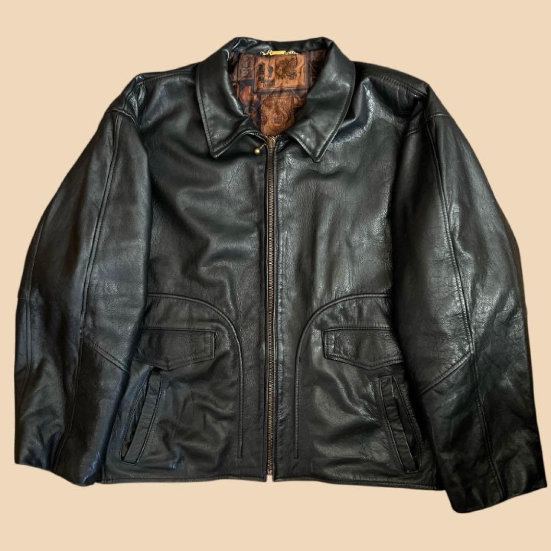 おっとこどっこさー様 90s Euro Vintage ビッグ レザージャケット