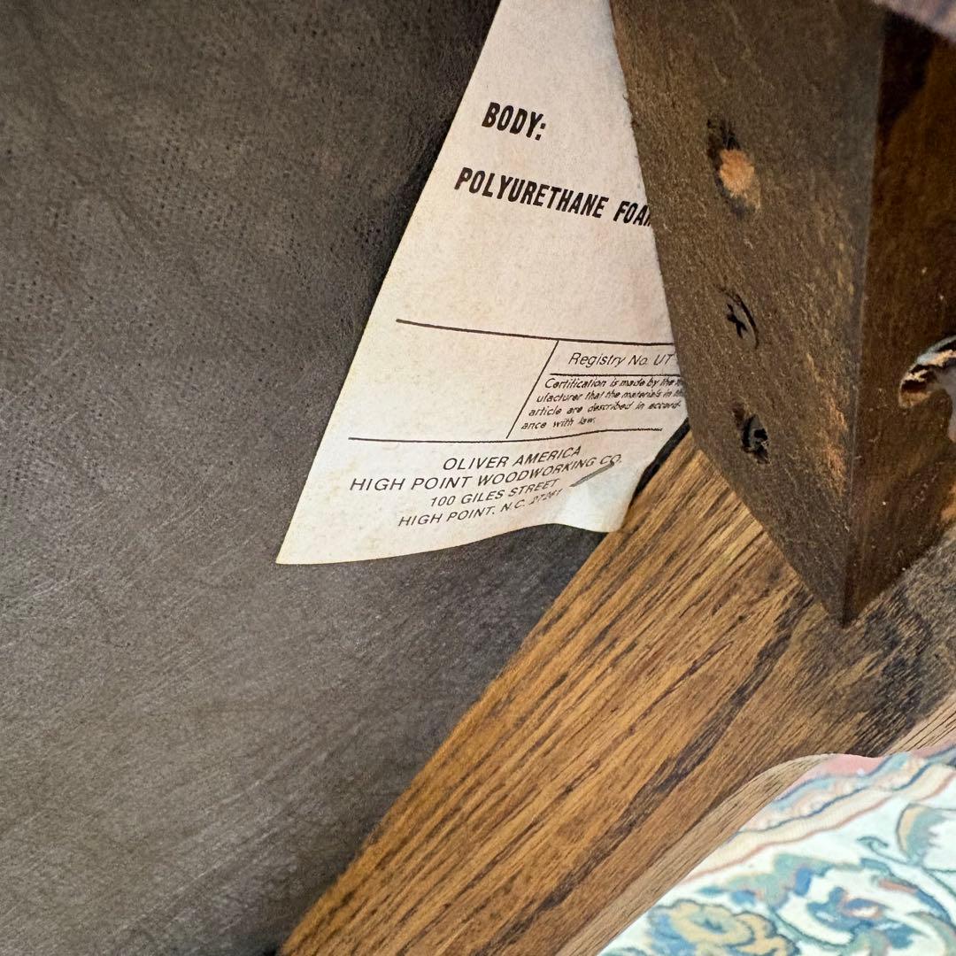 USA製 オリバーアメリカ レッドオーク材 ベントウッドチェア アームレスチェア