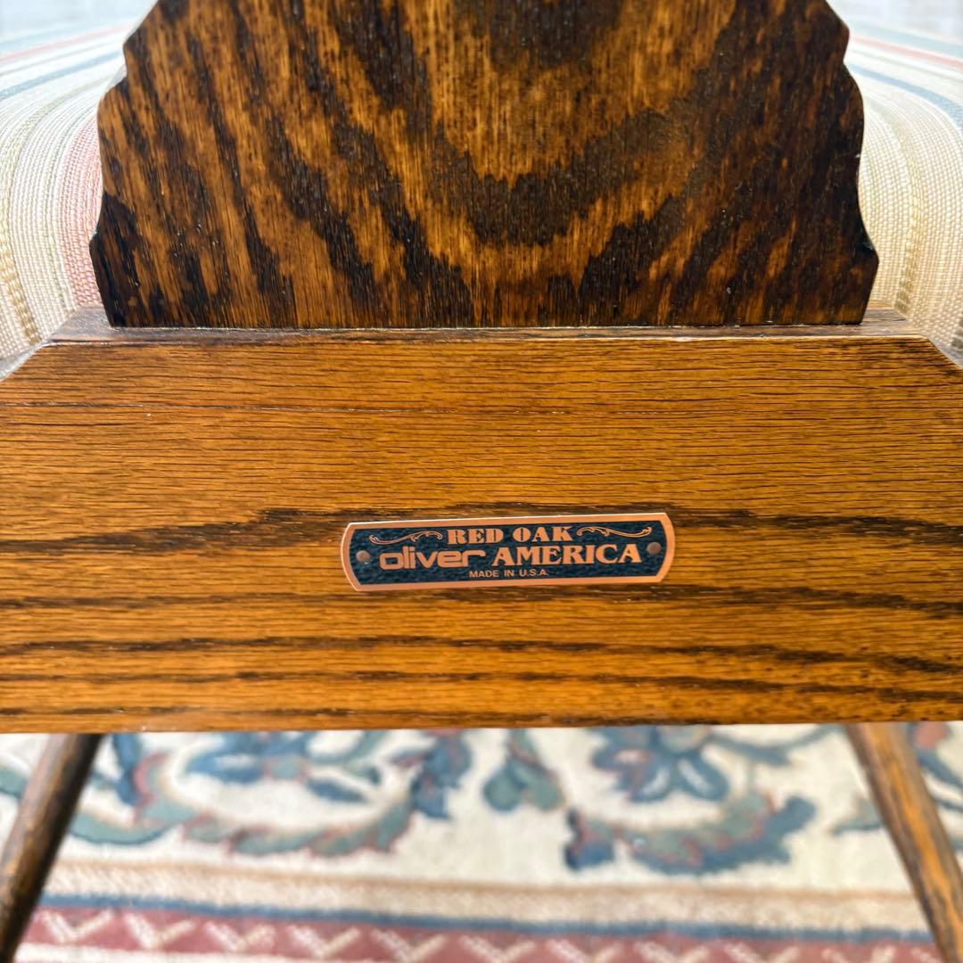 USA製 オリバーアメリカ レッドオーク材 ベントウッドチェア アームレスチェア